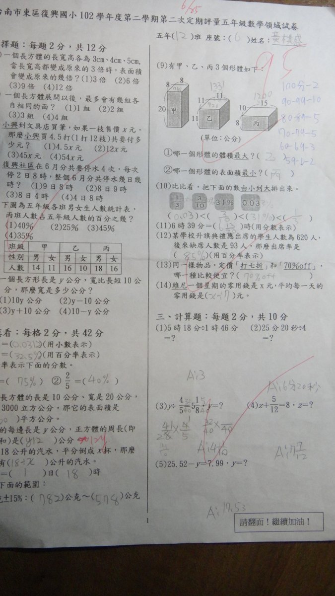 2013 / 06 / 25 數學自學篇2