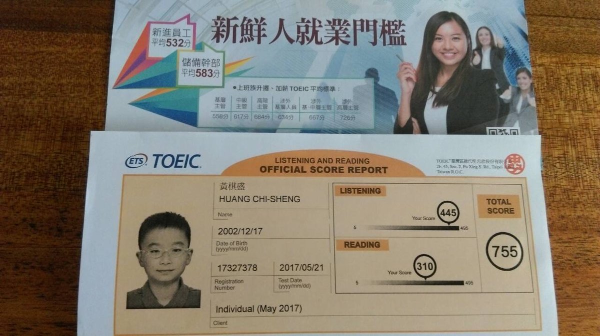 2017/06/13 的成寒英文學習進度~ Tony 國二下考多益的成績放榜了~ 2017/06/13 的成寒英文學習進度~ Tony 國二下考多益的成績放榜了~